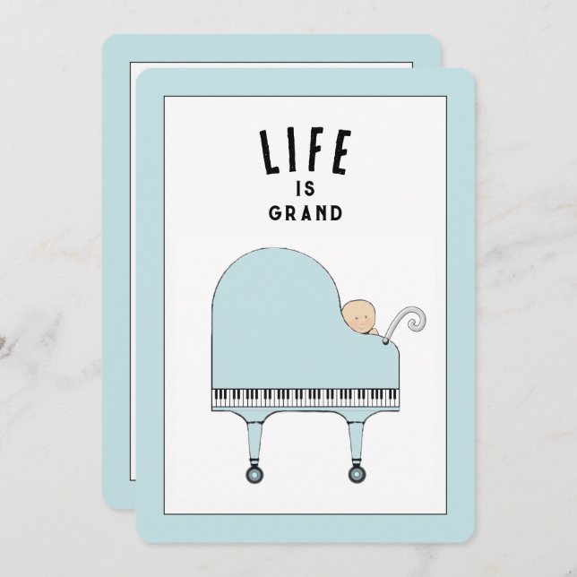 Einladungen für Creative Baby Shower (Vorne/Hinten)