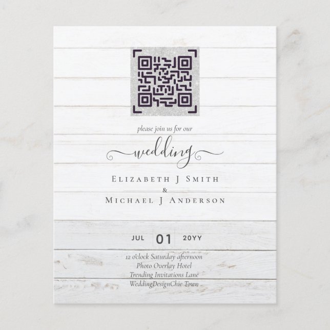 Einladungen für das zeitgemäße Hochzeitdatum von Q Flyer (Vorne)