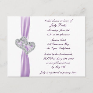 Einladungen für den Custom Hearts Lavender Bridal 