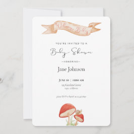 Einladungen für die Baby- und Mushroom-Dusche