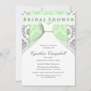Einladungen für die Brauerei Green/Silver Damask B