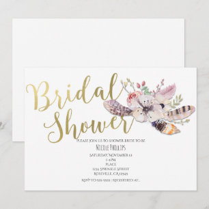 Einladungen für die Dusche von White Floral Boho G