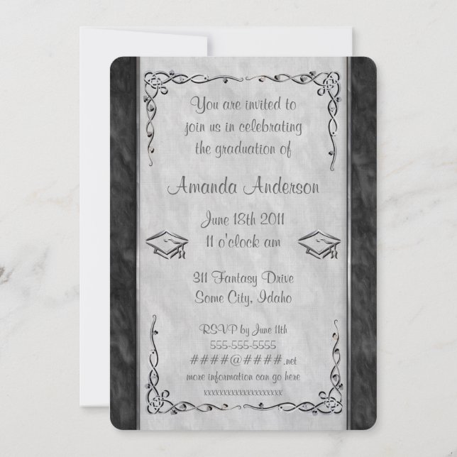 Einladungen für die Schwarz-Weiß-Ausbildung (Rückseite)