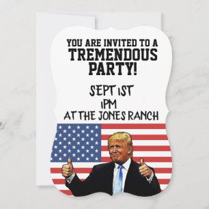 EINLADUNGEN FÜR DONALD TRUMP PARTY INDIVIDUELL GES