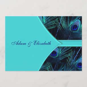 Einladungen für eine Hochzeit mit Royal Aquamarin 