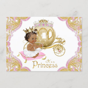 Einladungen für Ethnic Princess Pink Gold Baby