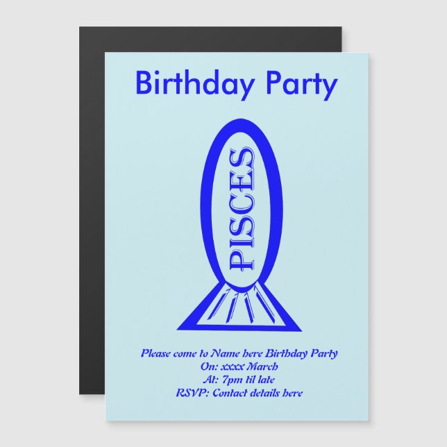 Einladungen für Fische mit Sternzeichen-Fischerei (Vorne/Hinten)