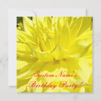 Einladungen für Geburtstagsparty Custom Yellow Dah