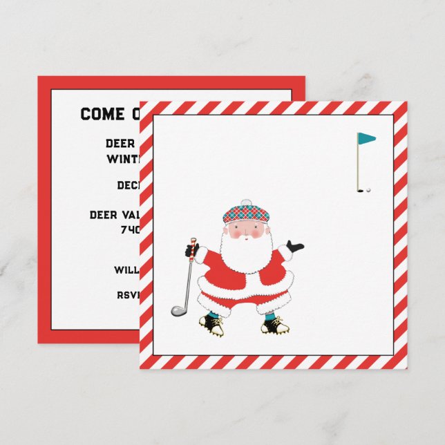 Einladungen für Golf (Vorne/Hinten)