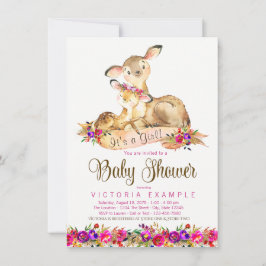 Einladungen für Hirschbaby-Mädchen