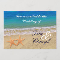 Einladungen für Hochzeiten am Strand von Starfish