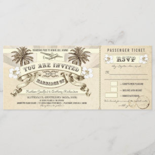 Einladungen für Hochzeiten Boarding Pass