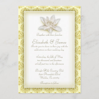 Einladungen für Hochzeiten in Gold Damask