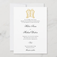 Einladungen für Hochzeiten in Monogramm oder MH Mo