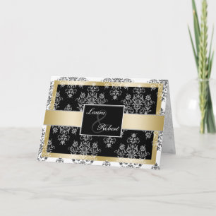 Einladungen für Hochzeiten in Schwarz und Gold