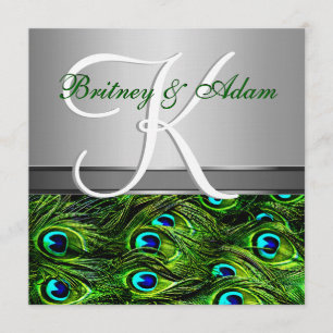 Einladungen für Hochzeiten in Silver & Emerald Gre