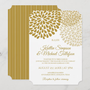 Einladungen für Hochzeiten mit Gold und Champagner