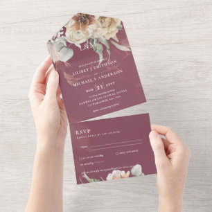 Einladungen für Hochzeiten mit UAWG BOHO Pampas