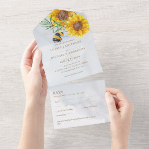 Einladungen für Hochzeiten mit UAWG Rustikalen Son
