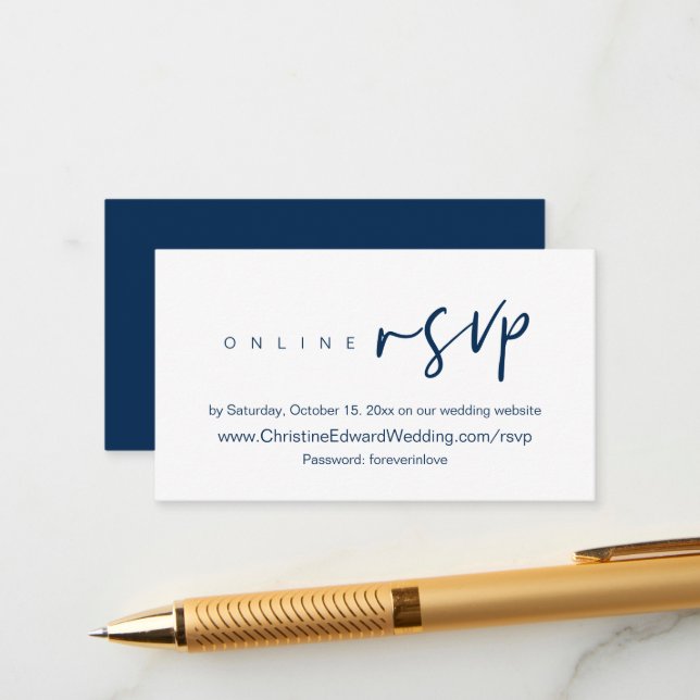 Einladungen für Hochzeiten Online-UAWG, Website in (Vorderseite/Rückseite Beispiel)