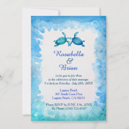 Einladungen für Hochzeiten von Meeresschildkröten 