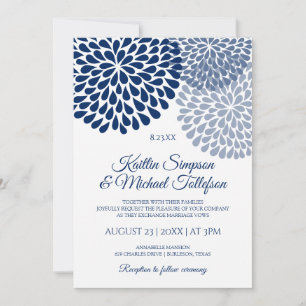 Einladungen für Hochzeiten von Navy & Dusty Blue