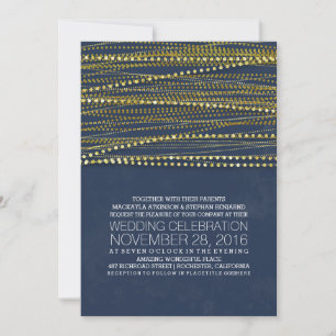 Einladungen für Hochzeiten von Schiffen und Gold