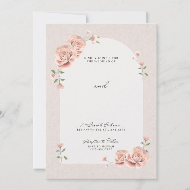 Einladungen für Hochzeitkarten (Vorderseite)