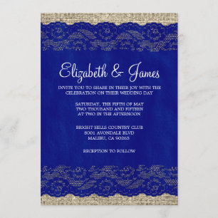 Einladungen für Hochzeitsaufenthalte in blauem Bla
