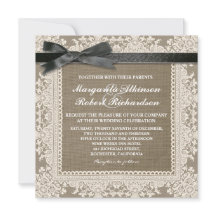 Einladungen für Hochzeitsfeiern mit weißer Spitze