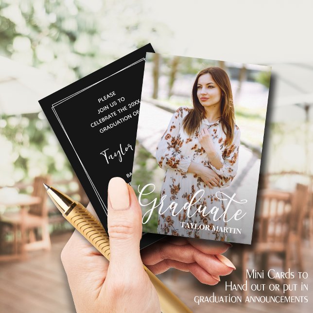 Einladungen für kleine Foto (SMALL business card size to hand out or put in your graduation announcements (no envelopes))