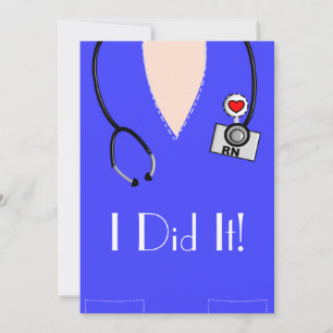 Einladungen für Krankenschwester Blue Scrub Top