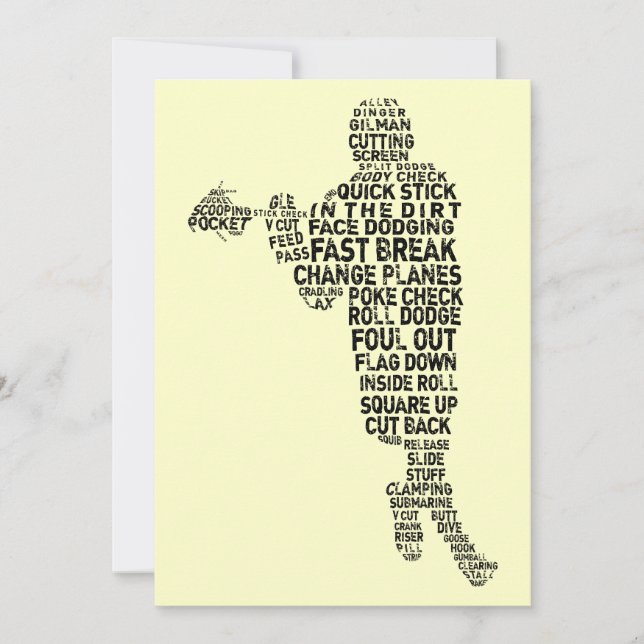 Einladungen für Lacrosse Player (Vorderseite)