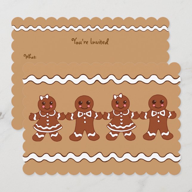 Einladungen für Lebkuchen (Vorne/Hinten)