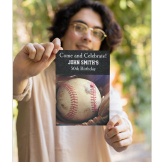 Einladungen für Männer zum Geburtstag im Baseball