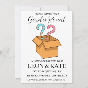 Einladungen für moderne Rosa und Blau