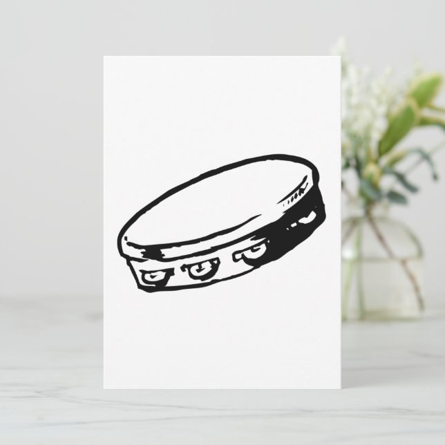 Einladungen für Musikinstrumente in Tambourine (Stehend Vorderseite)