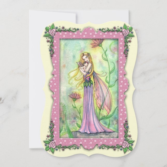 Einladungen für Mutter und Baby Fairy Baby Shower (Vorderseite)