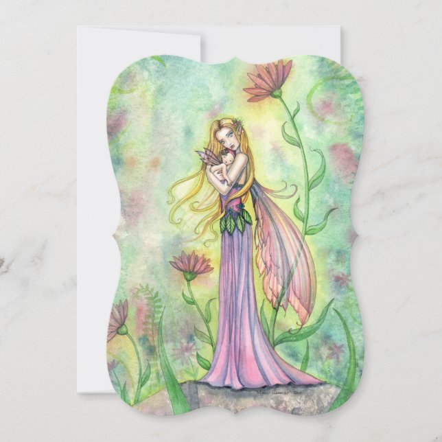 Einladungen für Mutter und Baby Fairy Baby Shower (Vorderseite)