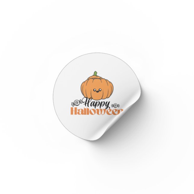 Einladungen für niedliches Halloween-Party testen  Runder Aufkleber (Von Creator hochgeladen)