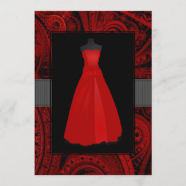 Einladungen für Rotes Kleid