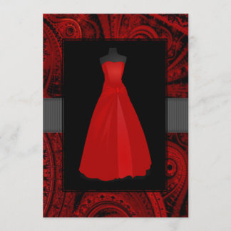 Einladungen für Rotes Kleid
