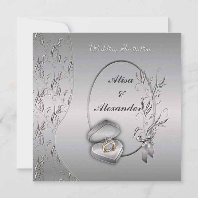 Einladungen für Silberhochzeiten (Vorderseite)