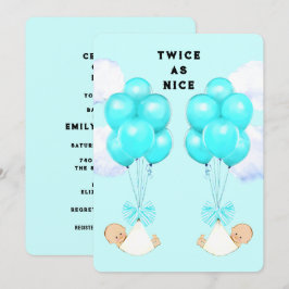 Einladungen für Twin Boys Baby Shower