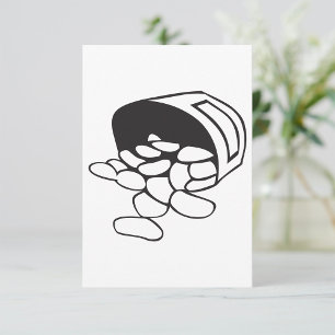 Einladungen für verschüttete Bohnen