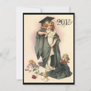 Einladungen für Vintage Graduierungsparty Rose Dol
