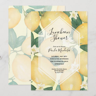 Einladungen für Wasserfarben Lemons Bridal Dusche