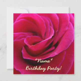 Einladungen Geburtstagsparty Rosa Blume Karten