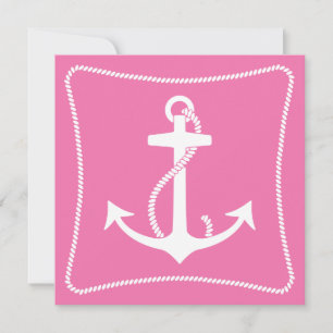 Einladungen in Rosa Anchor