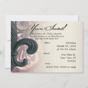 Einladungen "Lilie aus Bordeaux/Sand"